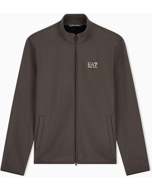 EA7 Sweatshirt Golf Pro Regular Fit Technical With Rib Details - Brown