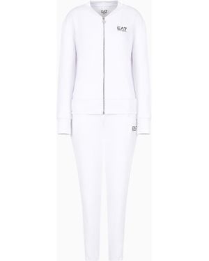 EA7 Ventus7 Track Suit With A Baseball Collar Tennis Pro - White
