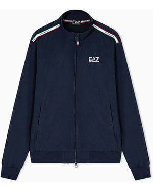 EA7 Italian Spirit Nylon Zip-Up Sweatshirt - Blue