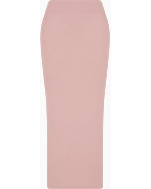 EA7 Precious Stretch Modal-Blend Long Skirt - Pink