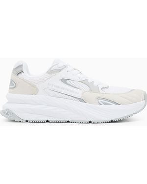 EA7 Crusher Sonic Mix Trainers - White