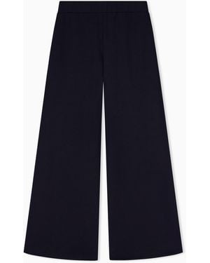 EA7 Trouser Train Sport Travel Over Fit Interlock Stretch - Blue