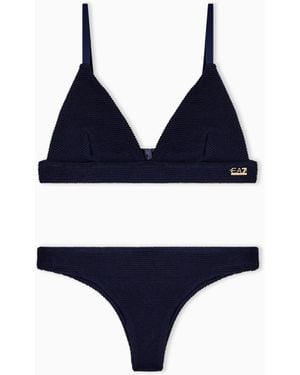 EA7 Triangel-Bikini - Blau