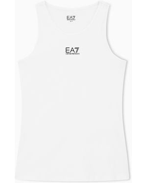 EA7 Technical Ventus Tank With A Halter Neck Tennis Pro - White