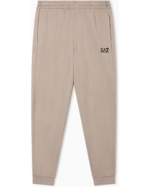 EA7 Cotton Jogger Trousers - Natural