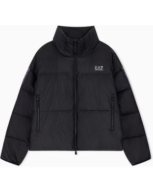 EA7 Padded Bomber Jacket Natural Ventus 7 - Blue