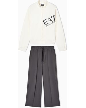EA7 Stretch Technical Fabric Tracksuit - White