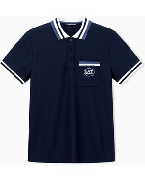 EA7 Golf Pro Short-Sleeved Polo Shirt - Blue