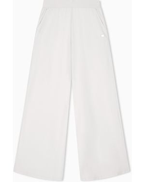 EA7 Trousers Core Lady Regular Fit Cotton Jersey - White