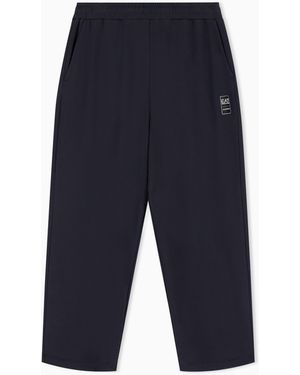 EA7 Pants & Oversized Cotton Jersey - Blue