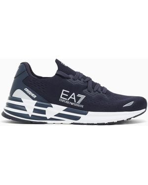 EA7 Crusher Distance Knit 2.0 Sneakers - Blue