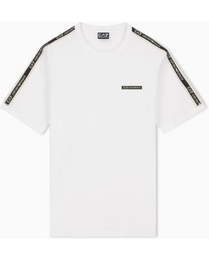 EA7 T-Shirt Logo Series Regular Fit Cotton Jersey - White