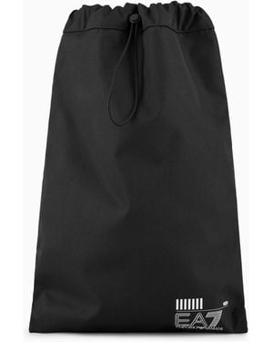 EA7 Asv Recycled-Fabric Train Core Bag - Black