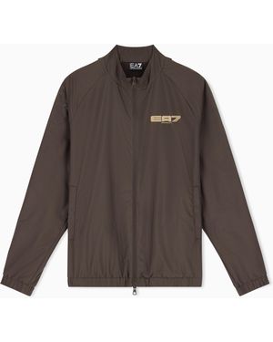 EA7 Oversized Sweatshirt Graphic Series With Full Zip - Brown