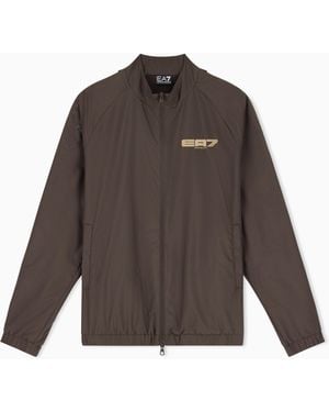EA7 Oversized Sweatshirt Graphic Series With Full Zip - Brown