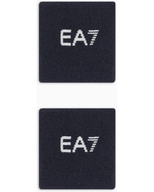 EA7 Absorbent Terrycloth Wristbands Tennis Pro W Wristband - Blue