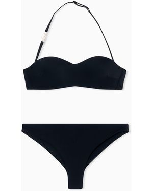 EA7 Bandeau Bikini With Logo - Blue