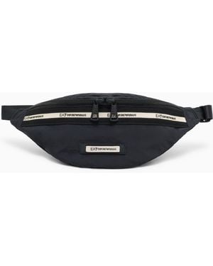 EA7 Logo Series Nylon Belt Bag - White
