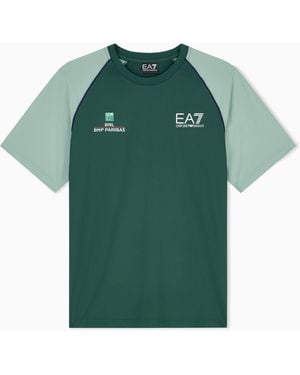 EA7 Internazionali Bnl D'Italia T-Shirt, Gefertigt Aus Ventus7 Funktionsgewebe - Grün