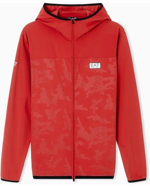 EA7 Dynamic Athlete Hooded Sweatshirt - Red