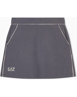 EA7 Skirt Golf Pro Regular Fit Cotton-Blend Jersey - Grey