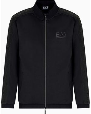 EA7 Label Zip-Up Sweatshirt - Blue