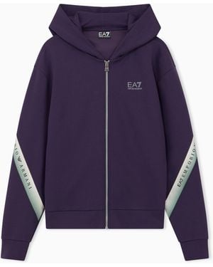 EA7 Sweatjacke Natural Ventus 7 Mit Kapuze Und Reißverschluss - Lila
