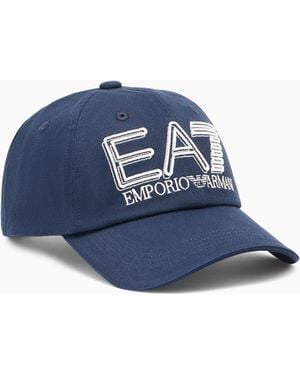 EA7 Visibility Cotton Baseball Cap - Blue