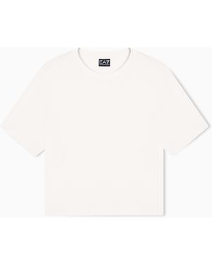 EA7 Precious Viscose-Blend T-Shirt - White