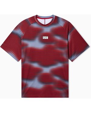 EA7 Dynamic Athlete Printed T-Shirt - Red