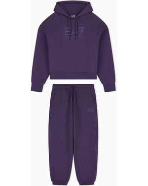 EA7 Trainingsanzug Visibility Aus Jersey - Blau