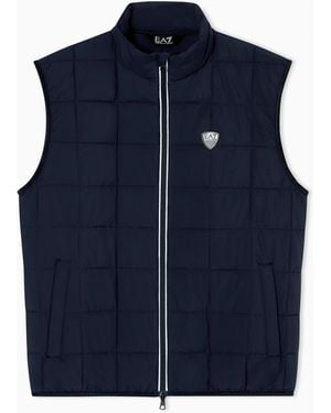 EA7 Premium Shield Technical-Fabric Gilet - Blue