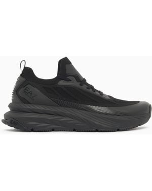 EA7 Crusher Sonic Knit Trainers - Black