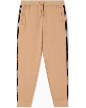 EA7 Logo Series Jogginghose Aus Einer Baumwollmischung - Natur