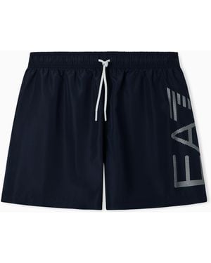 EA7 Logo Series Bade-Boxershorts - Blau