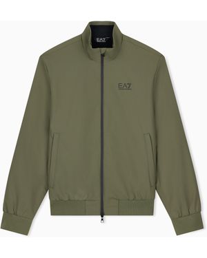 EA7 Oversized Bomber Jacket Core Identity With Hood - Green