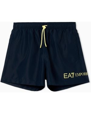 EA7 Costume Boxer Con Logo - Blu
