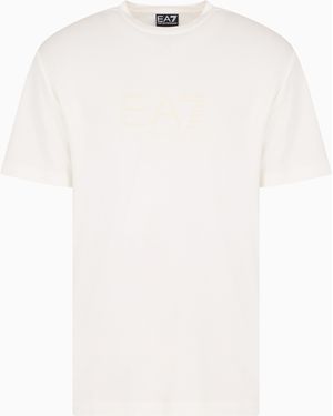 EA7 Lux Identity Modal-Blend Jersey T-Shirt - White