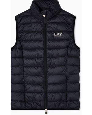 EA7 Vest Core Lady Regular Fit With Ultra Light Padding - Blue