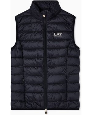 EA7 Asv Core Lady Lightweight Nylon Padded Gilet - Blue