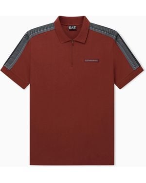 EA7 Polo Shirt Logo Series Regular Fit - Red