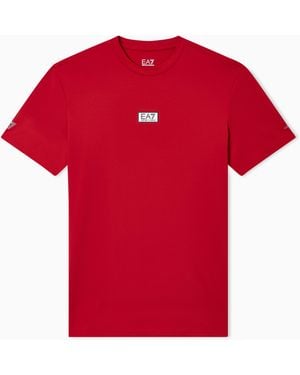 EA7 Dynamic Athlete Crew-Neck T-Shirt - Red