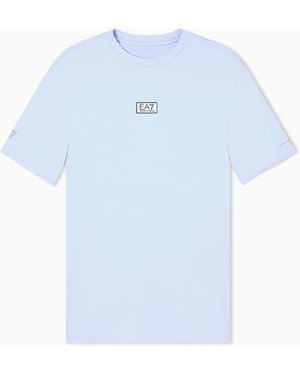 EA7 Dynamic Athlete Rundhals-T-Shirt Aus Ventus7-Funktionsgewebe - Blau