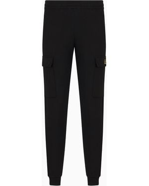 EA7 Core Identity Cotton Cargo Pants - Black