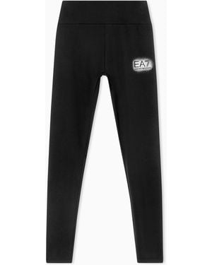 EA7 Visibility Stretch-Jersey Leggings - Black