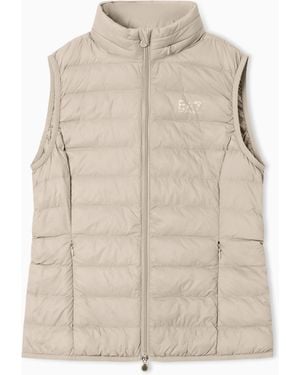 EA7 Core Weste Nylon Wattiert Mit Stehkragen Core Lady - Grau