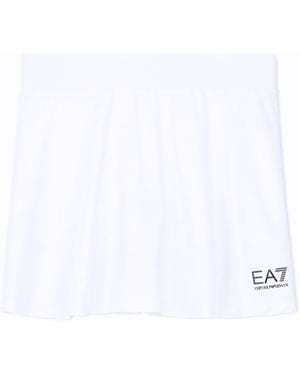 EA7 Activewear Skirt With Pleats And Built-In Shorts Tennis Pro - White