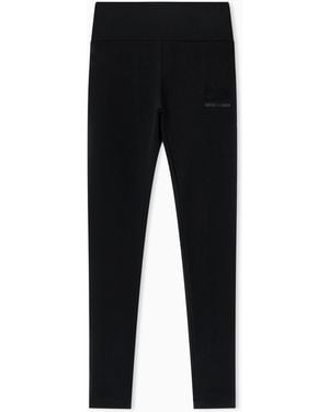 EA7 Stretch Jersey Leggings - Black