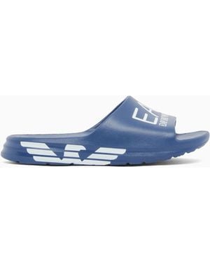 EA7 Crusher Distance Slides With Oversized Logo - Blue