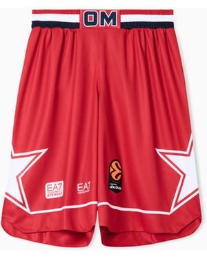 EA7 Shorts Replica Olimpia Milano Eurolega 25/26 - Red